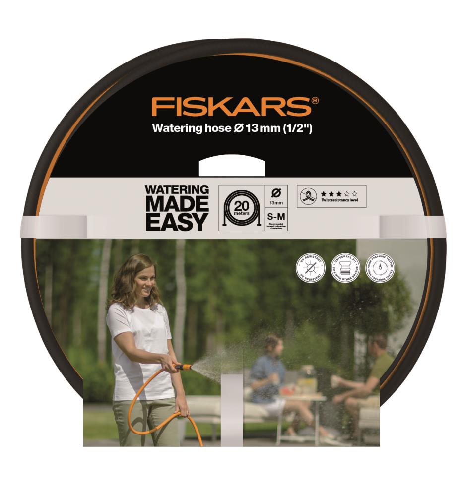 Fiskars Wasserschlauch, Länge 20 m, Ø 13 mm 1|2", UV-resistent, Gartenschlauch - Neu